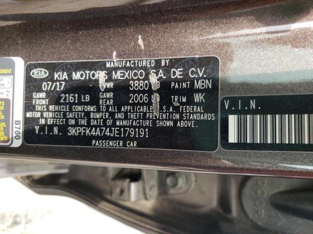 Photo 10 from auction – 2018 KIA FORTE LX with VIN 3KPFK4A74JE179191