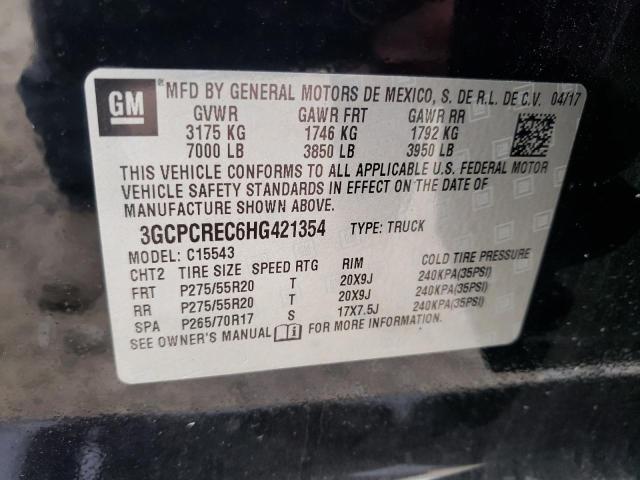 Photo 10 from auction – 2017 CHEVROLET SILVERADO with VIN 3GCPCREC6HG421354