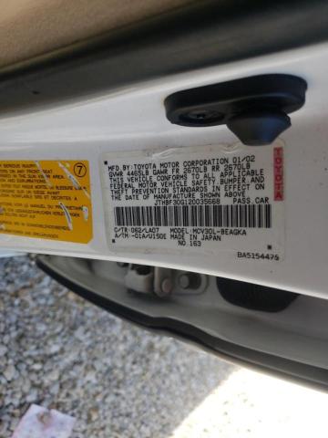 Photo 10 from auction – 2002 LEXUS ES 300 with VIN JTHBF30G120035668
