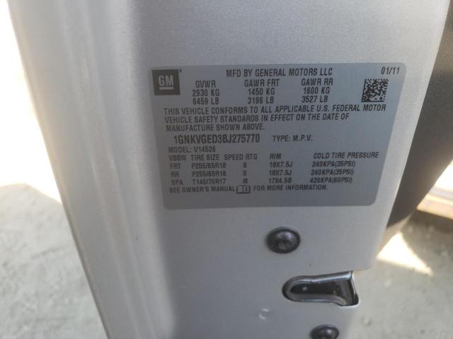 Photo 10 from auction – 2011 CHEVROLET TRAVERSE L with VIN 1GNKVGED3BJ275770