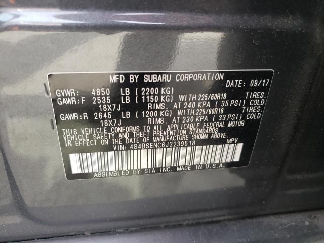 Photo 10 from auction – 2018 SUBARU OUTBACK 3. with VIN 4S4BSENC6J3239518