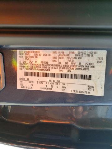 Photo 10 from auction – 2018 FORD ESCAPE S with VIN 1FMCU0F75JUB42209