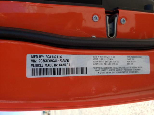 Photo 10 from auction – 2020 DODGE CHARGER SX with VIN 2C3CDXBG4LH232805