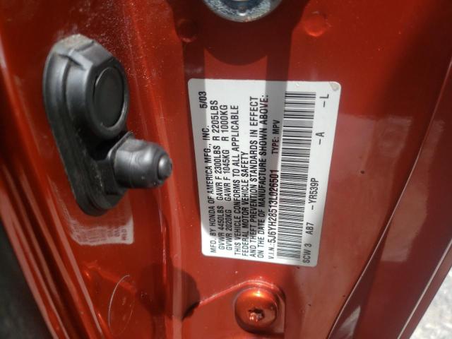 Foto 10 de la subasta – 2003 HONDA ELEMENT EX con VIN 5J6YH28513L026501