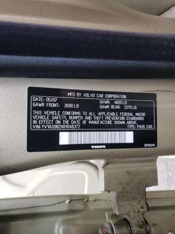 Photo 10 from auction – 2008 VOLVO S80 3.2 with VIN YV1AS982X81048372