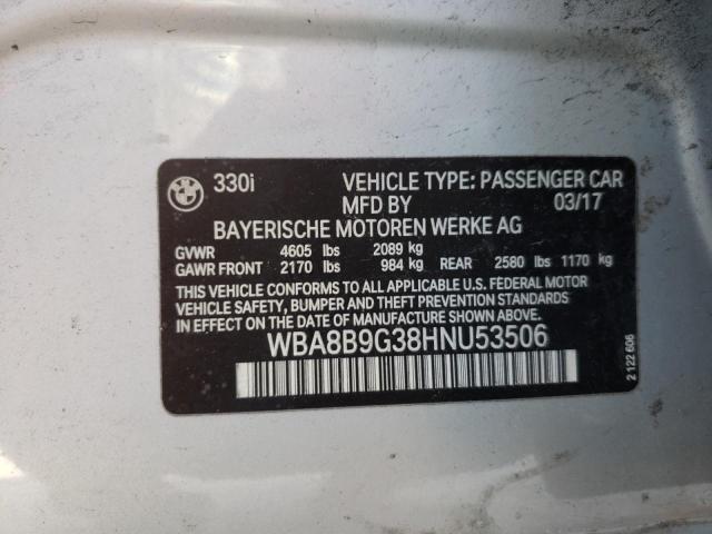 Photo 10 from auction – 2017 BMW 330 I with VIN WBA8B9G38HNU53506