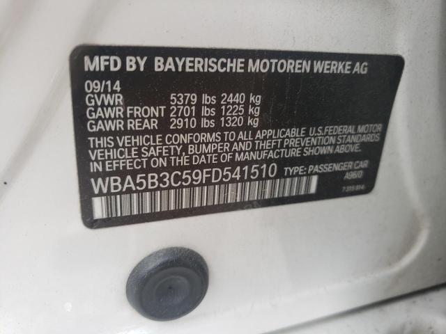 Photo 10 from auction – 2015 BMW 535 XI with VIN WBA5B3C59FD541510