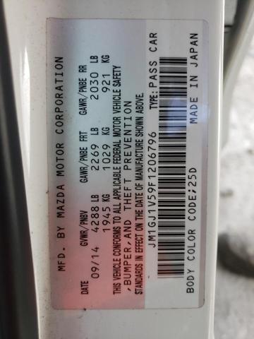 Photo 10 from auction – 2015 MAZDA 6 TOURING with VIN JM1GJ1V59F1206796