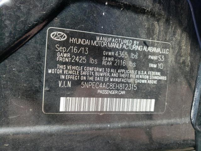 Photo 10 from auction – 2014 HYUNDAI SONATA SE with VIN 5NPEC4AC8EH812315