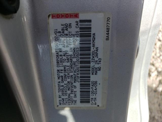 Photo 10 from auction – 2001 TOYOTA MR2 SPYDER with VIN JTDFR320710035053