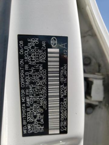Photo 10 from auction – 2008 TOYOTA YARIS with VIN JTDBT923581283500