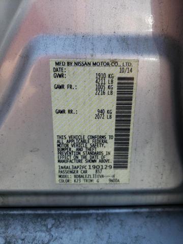 Photo 10 from auction – 2015 NISSAN ALTIMA 2.5 with VIN 1N4AL3AP2FC190129