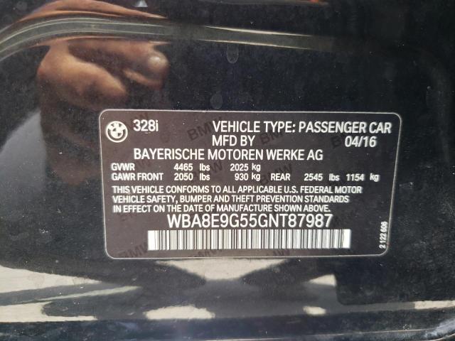 Photo 10 from auction – 2016 BMW 328 I SULE with VIN WBA8E9G55GNT87987