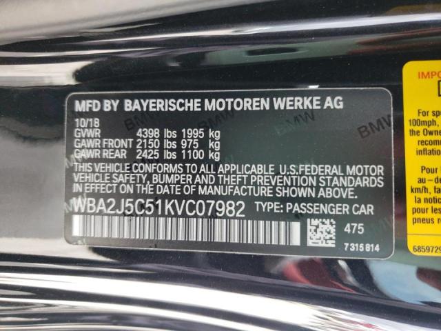 Photo 10 from auction – 2019 BMW M240I with VIN WBA2J5C51KVC07982