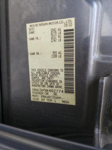 Photo 10 from auction – 2011 NISSAN ALTIMA BAS with VIN 1N4AL2AP7BN402774