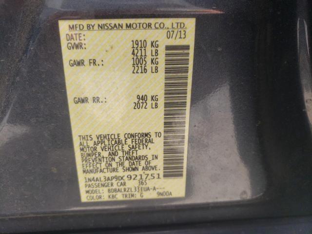 Photo 10 from auction – 2013 NISSAN ALTIMA 2.5 with VIN 1N4AL3AP9DC921751