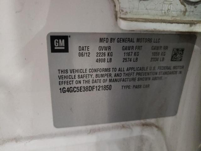 Photo 10 from auction – 2013 BUICK LACROSSE with VIN 1G4GC5E38DF121850