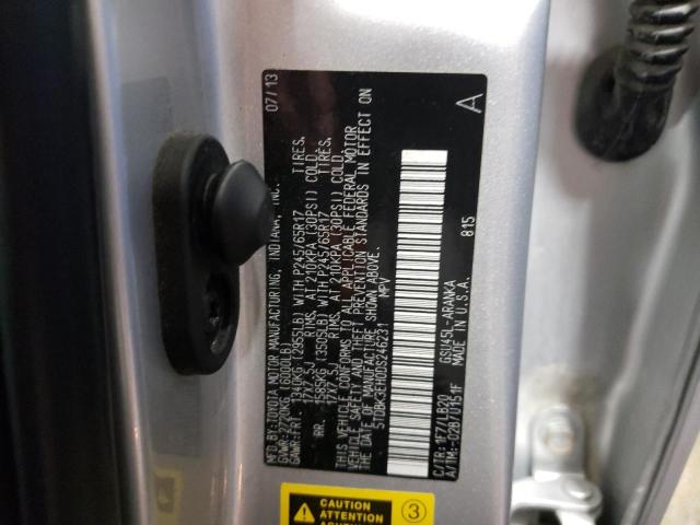 Photo 10 from auction – 2013 TOYOTA HIGHLANDER with VIN 5TDBK3EH0DS246231