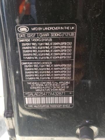 Photo 10 from auction – 2007 LAND ROVER LR3 SE with VIN SALAE25477A432871
