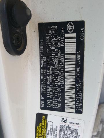 Photo 10 from auction – 2006 TOYOTA CAMRY LE with VIN 4T1BF32K76U630554