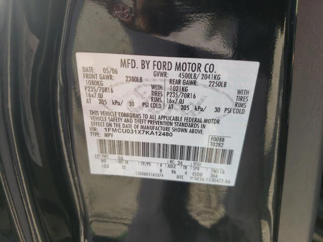 Photo 10 from auction – 2007 FORD ESCAPE XLT with VIN 1FMCU031X7KA12480