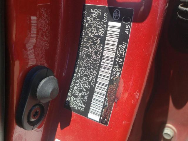 Photo 10 from auction – 2013 TOYOTA PRIUS with VIN JTDKN3DU7D0342849