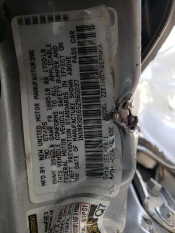 Photo 10 from auction – 2005 TOYOTA COROLLA CE with VIN 1NXBR32E65Z560237