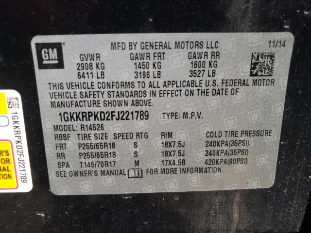 Photo 10 from auction – 2015 GMC ACADIA SLE with VIN 1GKKRPKD2FJ221789