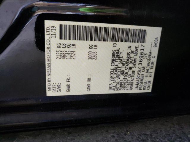Photo 10 from auction – 2020 NISSAN MAXIMA SV with VIN 1N4AA6CV3LC369617