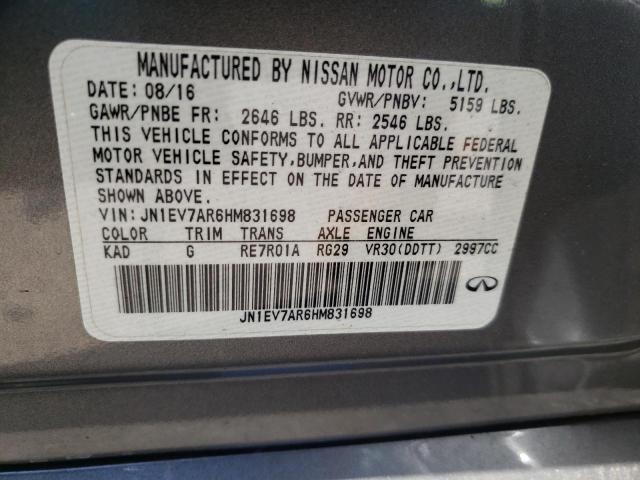 Photo 10 from auction – 2017 INFINITI Q50 PREMIU with VIN JN1EV7AR6HM831698