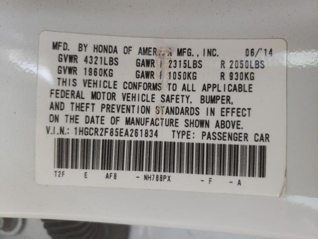 Photo 10 from auction – 2014 HONDA ACCORD EXL with VIN 1HGCR2F85EA261834