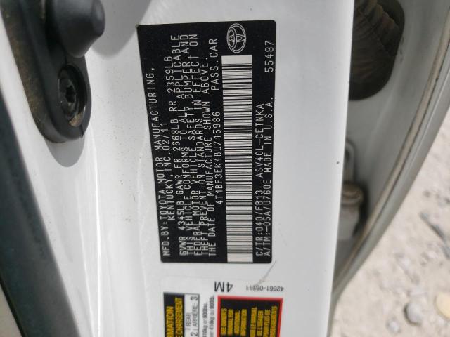 Photo 10 from auction – 2011 TOYOTA CAMRY BASE with VIN 4T1BF3EK4BU715986