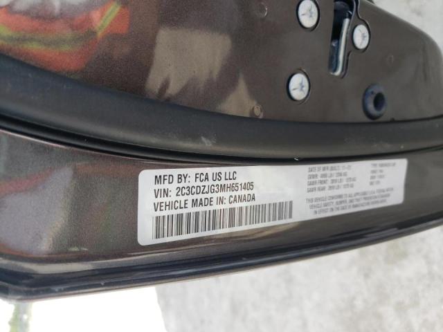 Photo 10 from auction – 2021 DODGE CHALLENGER with VIN 2C3CDZJG3MH651405