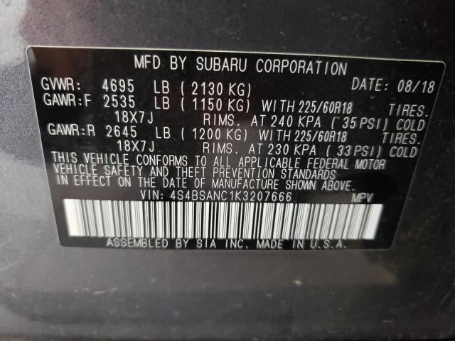 Photo 10 from auction – 2019 SUBARU OUTBACK 2. with VIN 4S4BSANC1K3207666