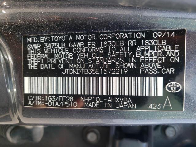 Photo 10 from auction – 2014 TOYOTA PRIUS C with VIN JTDKDTB35E1572219