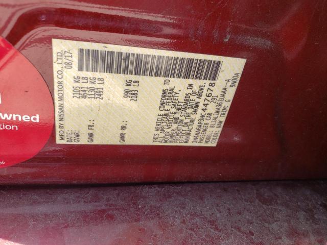 Photo 10 from auction – 2017 NISSAN MAXIMA 3.5 with VIN 1N4AA6AP3HC447678