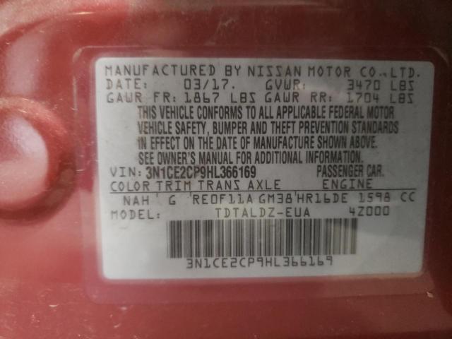 Photo 10 from auction – 2017 NISSAN VERSA NOTE with VIN 3N1CE2CP9HL366169