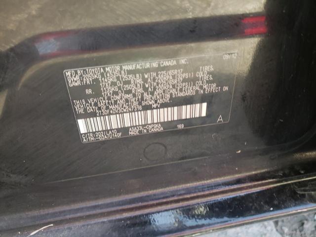 Photo 10 from auction – 2012 TOYOTA RAV 4 with VIN 2T3DF4DV3CW247316
