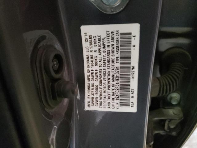 Photo 10 from auction – 2017 HONDA CIVIC LX with VIN 19XFC2F51HE013794