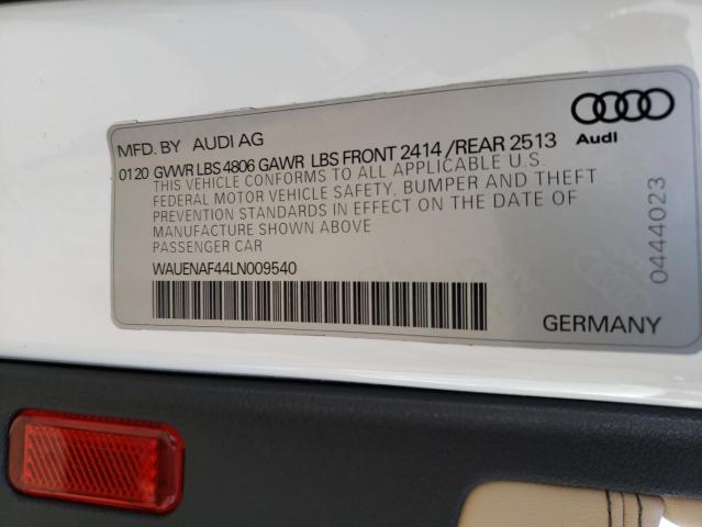 Photo 10 from auction – 2020 AUDI A4 PREMIUM with VIN WAUENAF44LN009540