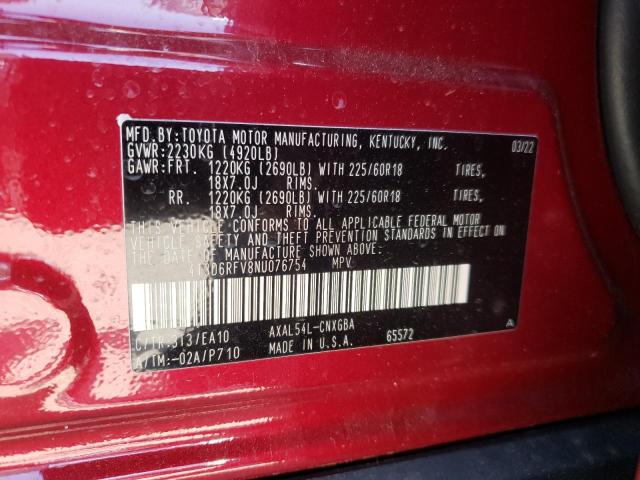 Photo 10 from auction – 2022 TOYOTA RAV4 LIMIT with VIN 4T3D6RFV8NU076754