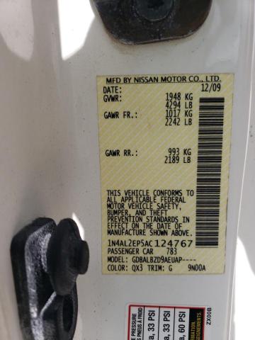 Photo 10 from auction – 2010 NISSAN ALTIMA S with VIN 1N4AL2EP5AC124767