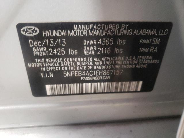 Photo 10 from auction – 2014 HYUNDAI SONATA GLS with VIN 5NPEB4AC1EH867157