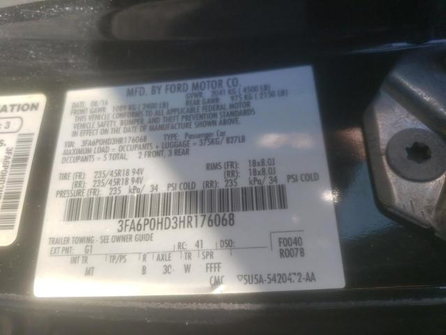 Photo 10 from auction – 2017 FORD FUSION SE with VIN 3FA6P0HD3HR176068