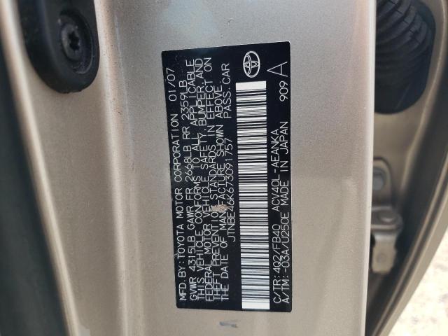 Photo 10 from auction – 2007 TOYOTA CAMRY CE with VIN JTNBE46K673091757