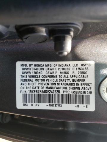 Photo 10 from auction – 2013 HONDA CIVIC LX with VIN 19XFB2F54DE242225