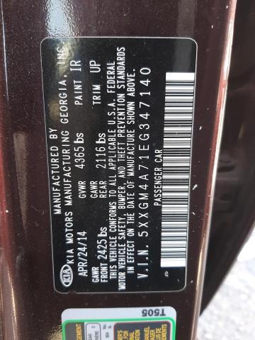 Photo 10 from auction – 2014 KIA OPTIMA LX with VIN 5XXGM4A71EG347140