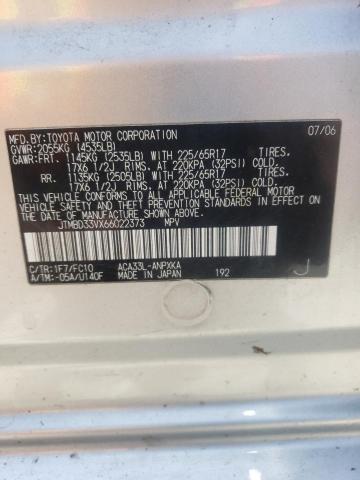 Photo 10 from auction – 2006 TOYOTA RAV4 with VIN JTMBD33VX66022373