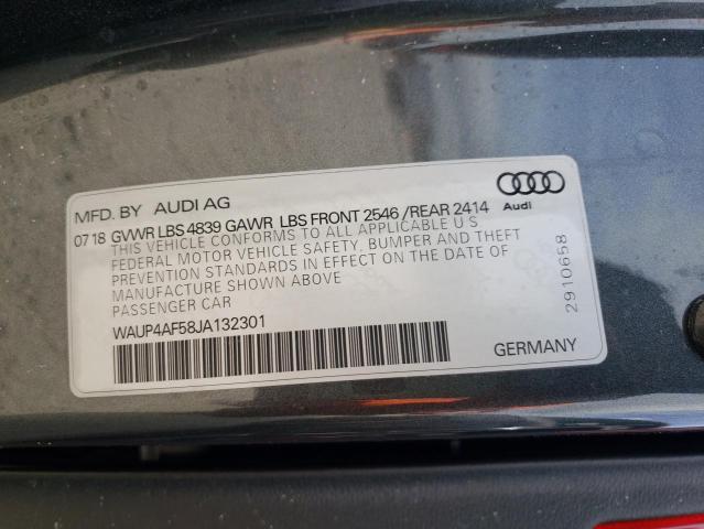 Photo 10 from auction – 2018 AUDI S5 PREMIUM with VIN WAUP4AF58JA132301
