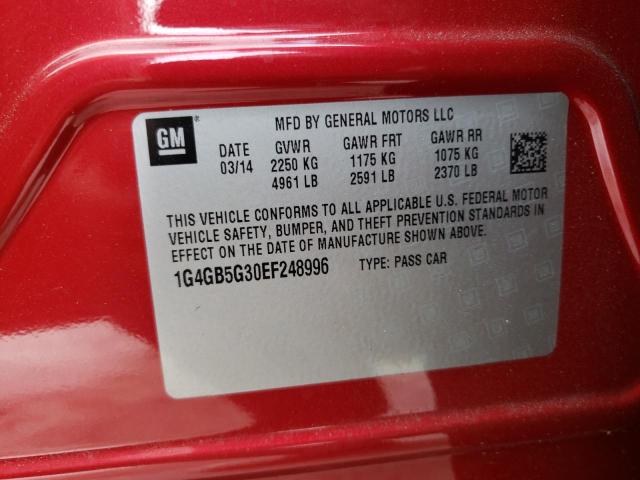 Photo 10 from auction – 2014 BUICK LACROSSE with VIN 1G4GB5G30EF248996